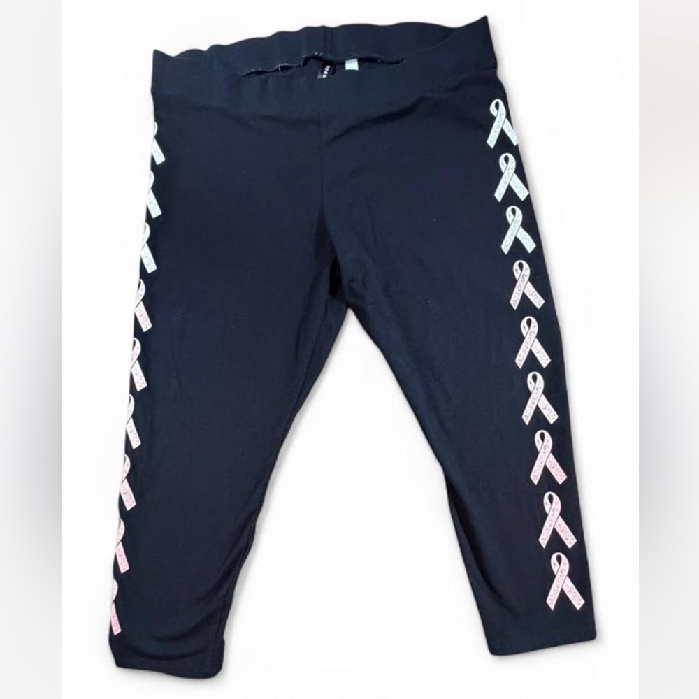 Torrid Strong Breast Cancer Awareness Leggings Size 3 Pink Ribbon